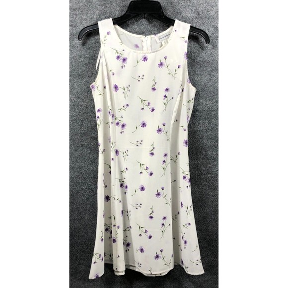 ESPECIALLY YOURS‎ Dress Women's Size 5/6  Fit And Flare A line Casual Floral Tie - Picture 1 of 8